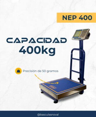 Báscula industrial de plataforma digital NEP-400 con barandal