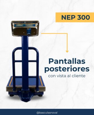 Báscula industrial de plataforma digital NEP-300 con barandal